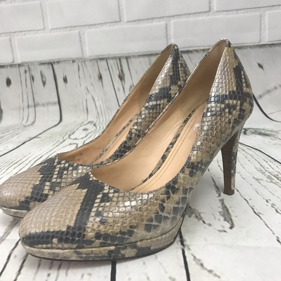 Cole Haan Heels Stiletto Snake croc skin print 7 - Picture 2 of 8